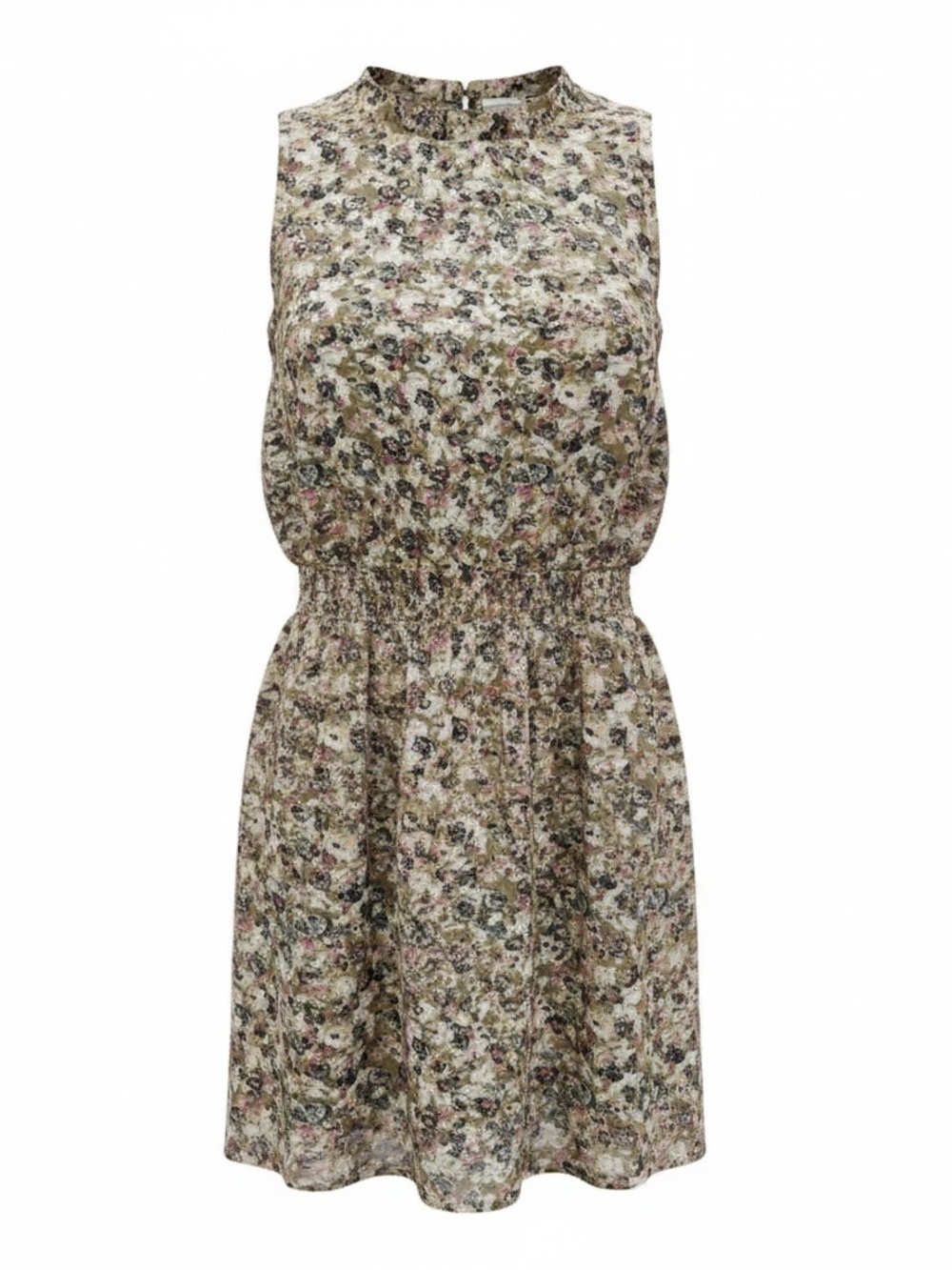 H&M Floral Pleated Sleeveless Dress Boho Mini Size 4